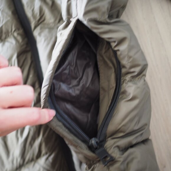 Nautica Lightweight Duck Down Feather Puffer Jacket Men's Large Olive Green - Picture 6 of 11